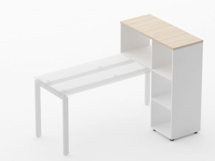 Стеллаж к столу Дека 9.06.10 Туя/Белый / Deka_1