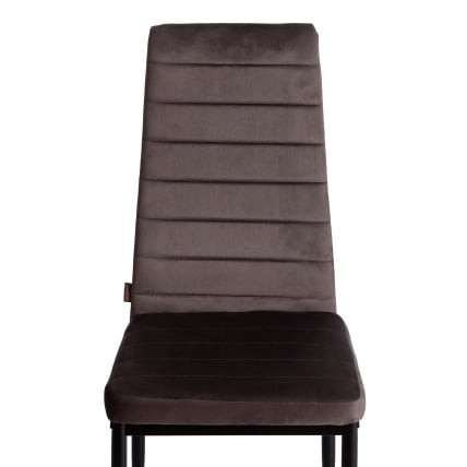 Стул Еасй (мод. ДЖСC02-1) металл, флок, 41 х 52 х 96 см, Дэрк грей (темно-серый) ХЛР24 / черный / Easy (mod. JSC02-1) Dark grey HLR24_5