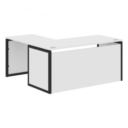 Стол письменный угловой правый КСТЕН-КП КСКПCТ 1615Х Р Белый Антрацит / XTEN-QP XQPCT 1615H R_0