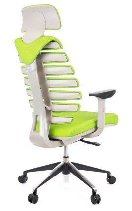 Эргономичное кресло Ерго Блаcк ткань Салатовый / Ergo Black_3