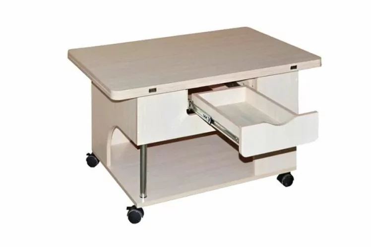 Стол-трансформер раскладной Стэп Ясень Шимо светлый_2