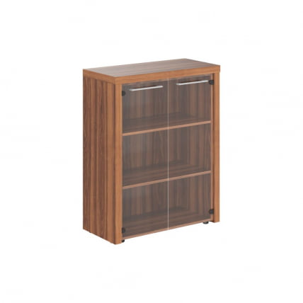 Шкаф со стеклянными дверьми и топом ЗЕНН ЗМC 85.2 Орех Даллас / ZENN ZMC_0