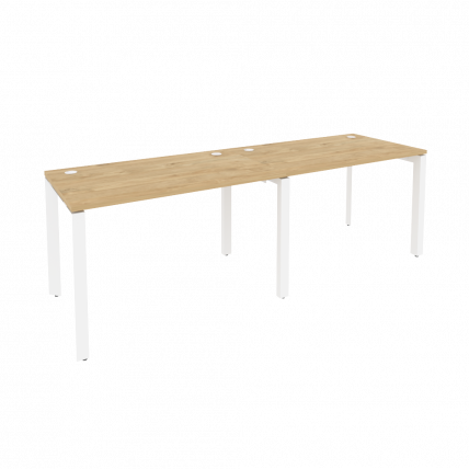 Рабочая станция на П-образном м/к ОНИКС О.МП-РС-2.2.7 Тиквуд Светлый/Белый / ONIX O.MP-RS-2.2.7_0