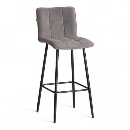 Барный стул Бари/Бари велюр, серый, 29, 45х56х110 см / Bari/Бари_0