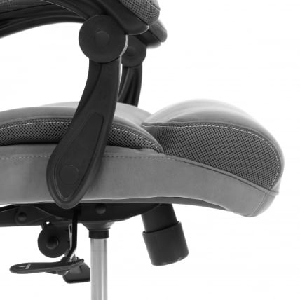 Кресло руководителя Камбридге металБЛ велюр/ткань, серый, 29/12 / Cambridge metalBL_10