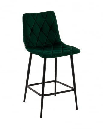 Стул полубарный Одди Диамонд велюр темно-зеленый / Diamond_0