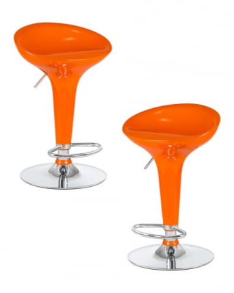 Стул барный ДОБРИН БОМБА (оранжевый) 2 шт / DOBRIN BOMBA_0