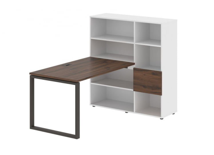 Рабочая станция ЕДИС ЕКРСТ 1213 Дуб Денвер темный Мокко Белый / EDIS EQRST_0