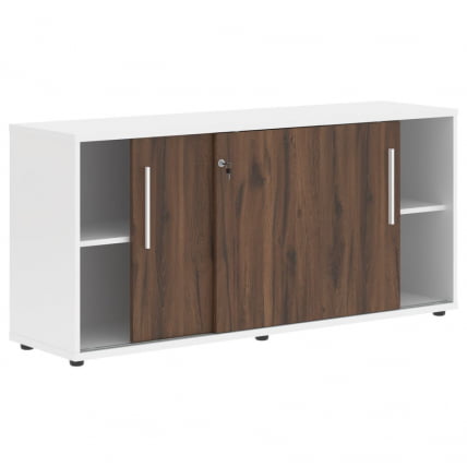 Шкаф с дверьми-купе ЕДИС ЕЛC 1643 Дуб Денвер темный Белый Белый / EDIS ELC_1