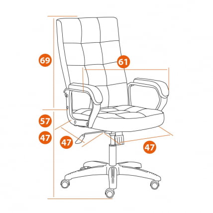 Кресло ТРЕНДЙ (22) кож/зам/ткань, черный/серый, 36-6/12 / TRENDY_14
