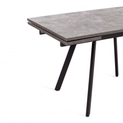Стол ВИГО ЛДСП/ХПЛ/металл, 120 кс 80 кс 30 х 30 х 75 см, Мрамор черный/черный / VIGO ЛДСП/HPL/металл, x x_8