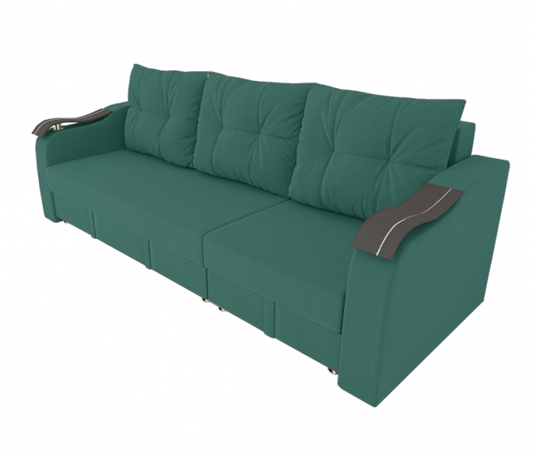 Диван прямой Рио Трансформер (Берхоусе) Цвет фасада: Азур Велюто 44; Тип: Левый/правый; Материал фасада: Металл/Велюр / (Berhouse)_0