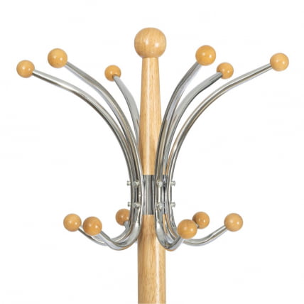 Вешалка Сакура (мод. ГХ-8606) дерево/хром/мрамор, 37 кс 37 кс 175 см, Вхите (Белый) / Натурал (натуральный) / Sakura (mod. GH-8606) x x White Natural_2