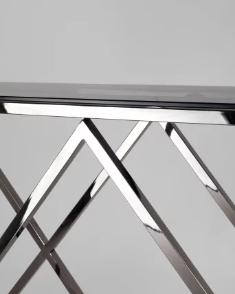 Консоль ИНСИГНИЯ 115кс30 Темный хром стекло смоке / 115x30 smoke_4