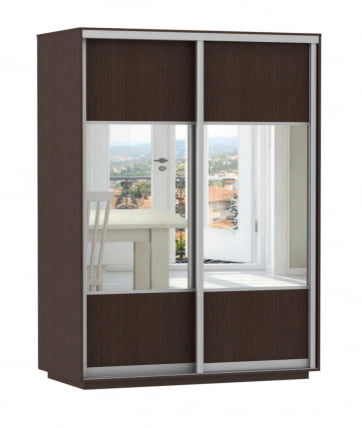 Шкаф-купе двухдверный Экспресс Дуо Комби 1600х2200х Венге / 1600х2200h_0