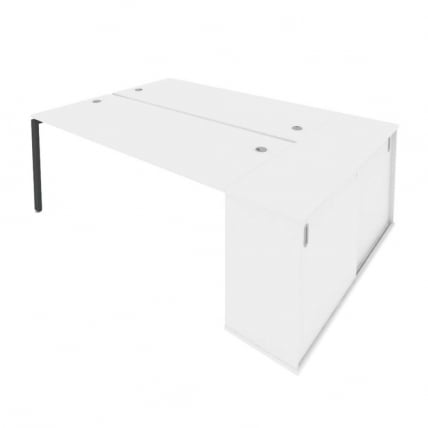 Рабочая станция с опорным шкафом-купе Метал Сйстем Б.РС-СШК-1.5 Белый/Антрацит / Metal System_0