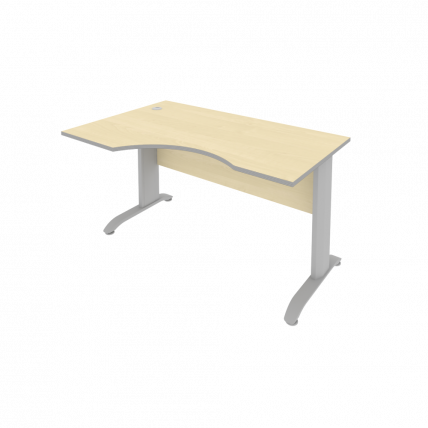 Стол криволинейный левый Рива ПЛ.СА-2 Л Клен/Металлик / Riva_0