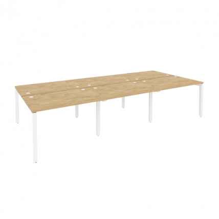 Рабочая станция на П-образном м/к ОНИКС О.МП-Д.РС-6.2.8 Тиквуд Светлый/Белый / ONIX O.MP-D.RS-6.2.8_0