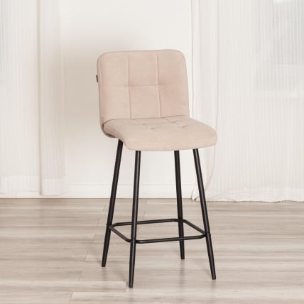 Полубарный стул Медео/Медео велюр, бежевый, 7, 42х56х102 см / Medeo/Медео_13