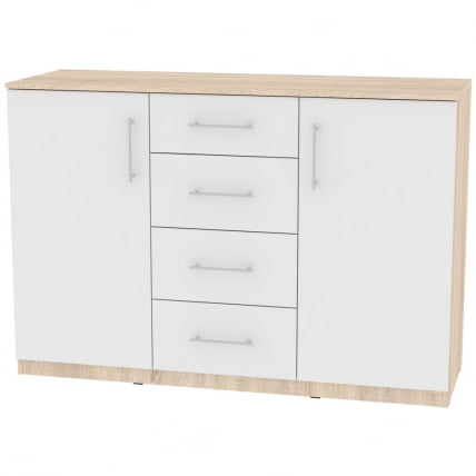 Комод К-93кс135кс45-1(ДСС-Белый) / K-93x135x45-1(ДСС-Белый)_0