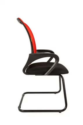 Кресло для посетителей Чаирман 969 В сетка красная/ткань черная / Chairman V_2