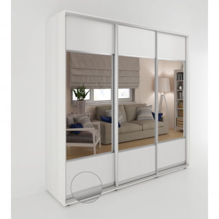 Шкаф-купе 3-х дверный Акцент-Дуэт КЛ 2100х600 Выбеленное дерево_0