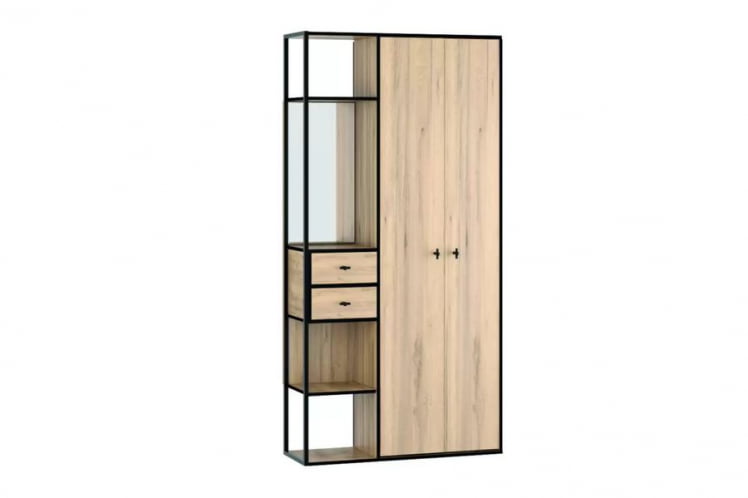 Прихожая Берген 5 Дуб Крафт Золотой Черный_0