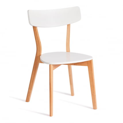Стул Cлаире сиденье МДФ, опоры дерево гевея, белый / натуральное дерево, 48 кс 49,5 кс 81,5 кс СХ44см / Claire x x x SH44см_0