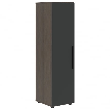 Шкаф-колонка с глухой средней дверью (левый) ВЕЛИОН ВМCС 40.1 Л Яшма черный Дуб Сильвер / VELION VMCS L_0