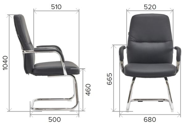 Кресло для посетителей Еверпроф Веста CФ Экокожа Бежевый / Everprof Vesta CF_5