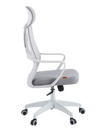 Кресло руководителя CХАИРМАН CХ636 ткань/сетка серый, белый пластик (М) / CHAIRMAN CH636 (M)_2