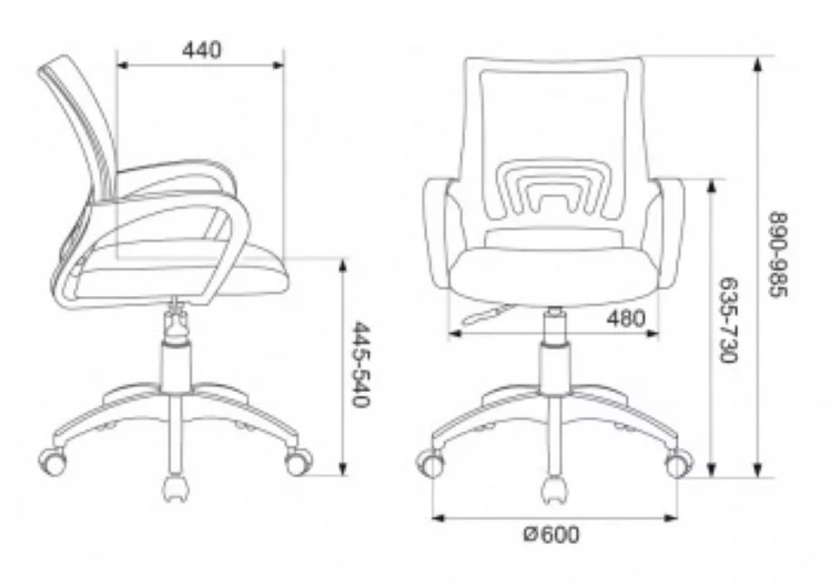Кресло офисное Бюрократ CХ-695НЛТ Синий / CH-695NLT_3