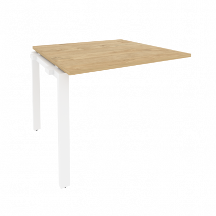 Проходной наборный элемент переговорного стола ОНИКС О.МП-НПРГ-1 Тиквуд Светлый/Белый / ONIX O.MP-NPRG-1_0
