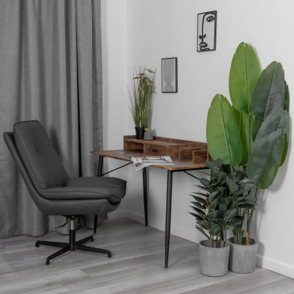 Кресло лаунж Космо экокожа, графит / Cosmo_15