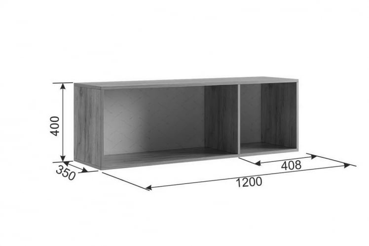 Антресоль трехдверная Бери МПР-026 Дуб крафт золотой/белое дерево / MPR-026_3