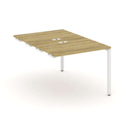 Двойной стол-приставка к опорным тумбам/шкафам CОНCЕПТ CН.ДСПР-001 Дуб Винченцо Белый / CONCEPT CN.DSPR-001_0