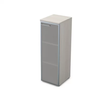 Пенал средний со стеклом правый ГЛОСС ЛИНЕ 9НП.017.6 Иворй / GLOSS LINE Ivory_0