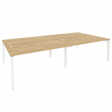 Рабочая станция на П-образном м/к ОНИКС О.МП-Д.РС-4.4.8 Тиквуд Светлый/Белый / ONIX O.MP-D.RS-4.4.8_0