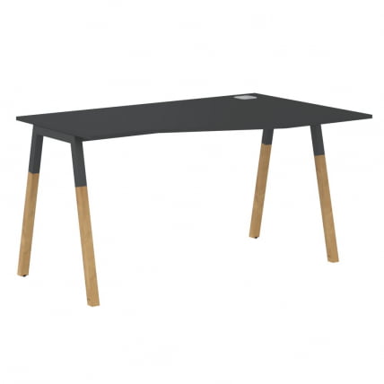 Стол эргономичный правый Форта ФCТ 1367 Р Черный графит Дуб Гамильтон / Forta FCT R_0