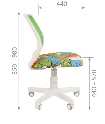 Детское кресло Чаирман ТИН (Кидс) 112 белый пластик зоопарк/ТВ-34 / Chairman (Kids) зоопарк/TW-34_4