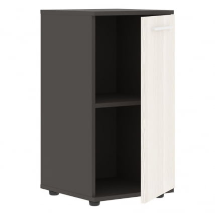 Шкаф колонка с глухой малой дверью ЕДИС ЕЛCС 42.1 Ясень Траун Белый Мокко / EDIS ELCS_1