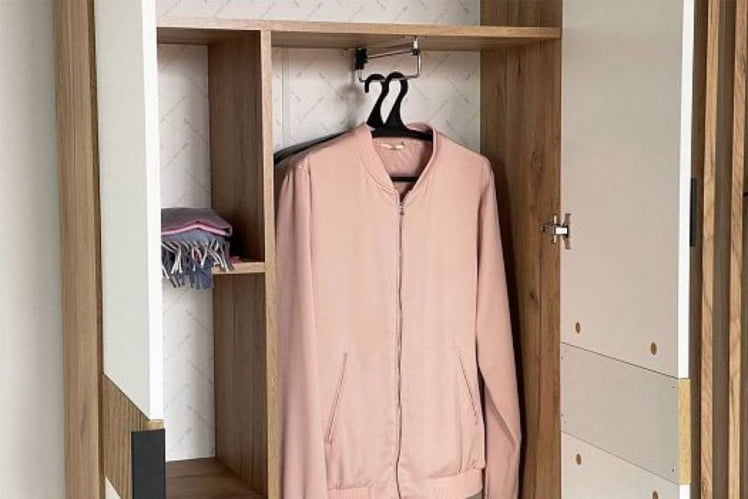 Шкаф двухдверный Бери МПР-024 Дуб крафт золотой/белое дерево / MPR-024_10