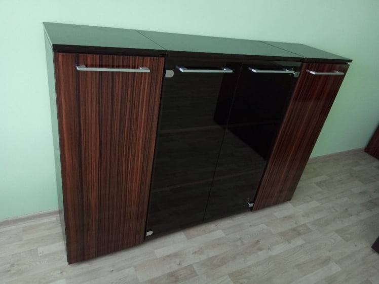 Тумба с фригобаром МТФ 140 Макассар/Венге Магия / MTF_6