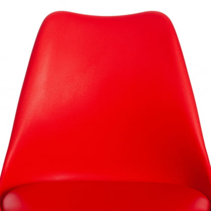 Стул ТУЛИП (мод. 73) / 1 шт. в упаковке дерево/пластик/ПУ, 48.5*52.5*83cм, красный / TULIP (mod. 48.5*52.5*83cм,_6
