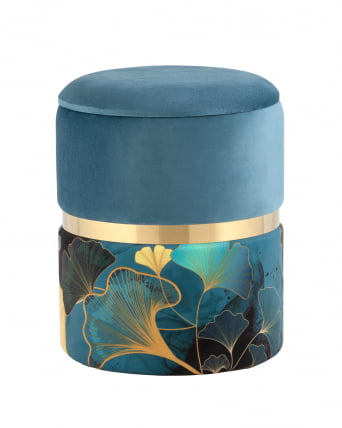 Пуф Кэрри с ящиком велюр Гингко без ножек / Gingko_0