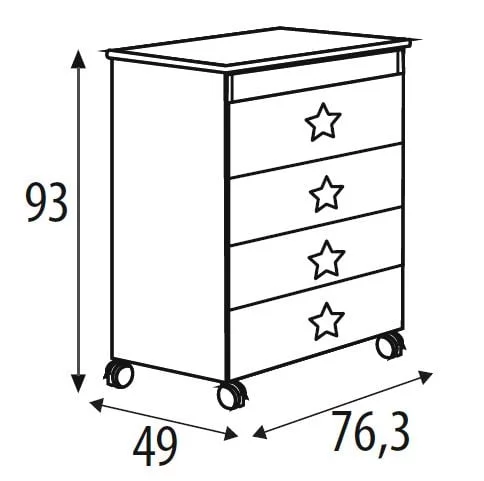 Комод Микуна Долсе Лусе пеленальный Б-1673 вхите/грей / Micuna Dolce Luce B-1673 white/grey_3