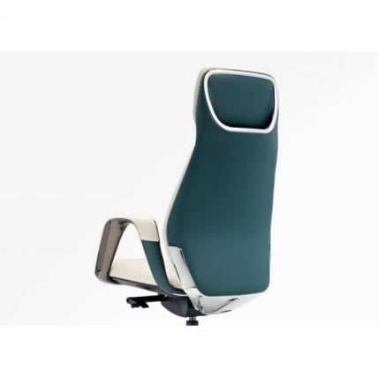 Эргономичное кресло руководителя Еурека ОC07 СЕРЕНЕ (Наппа кожа), белое / Eureka OC07 SERENE (Nappa_5