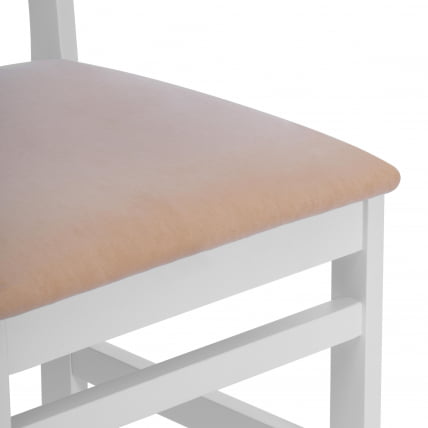 Стул CРОССМАН НЕВ, Многослойный березовый шпон, 41х40х100 см, вхите/велюр бежевый / CROSSMAN NEW, white/велюр_7