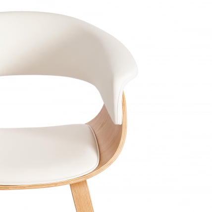 Стул ВИМТА (мод.8021) дерево / экокожа, 69х56х77 см, натуральный/белый / VIMTA (mod.8021)_5