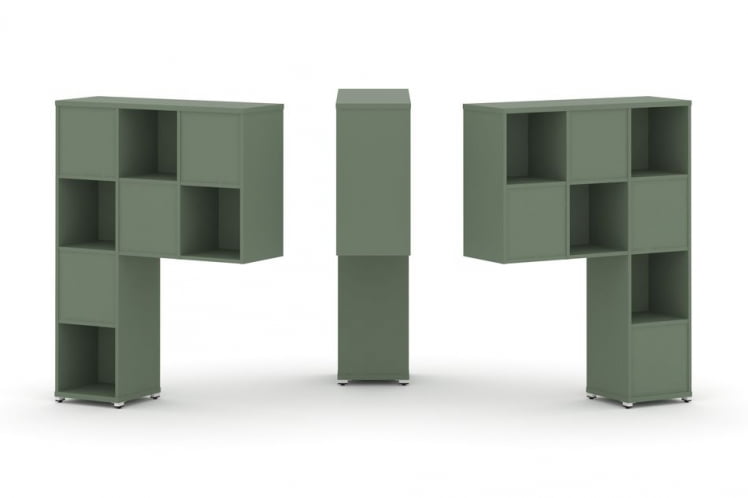 Надставка на стол высокая двухсторонняя + задняя стенка (8 шт.) CОНCЕПТ CН.ДНВ-001 Кобо Белый металл / CONCEPT CN.DNV-001_0